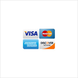 We Accept VISA, MasterCard, American Express and Discover
